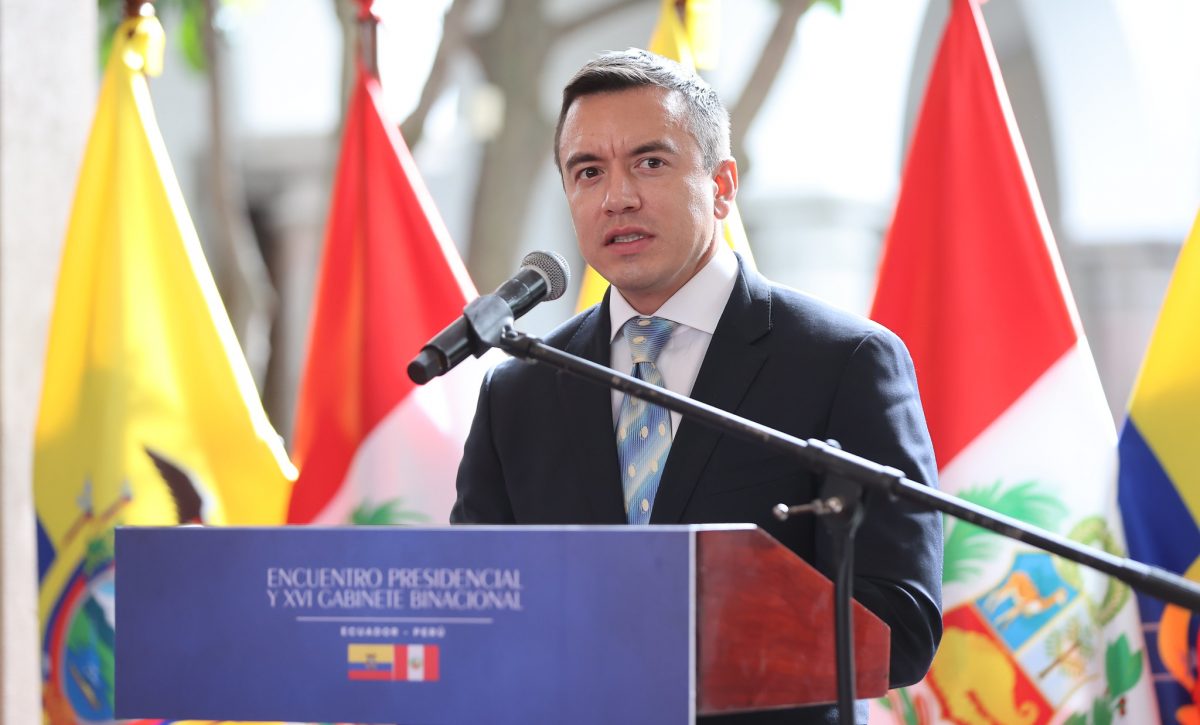 El presidente Daniel Noboa viajará a Estados Unidos por asuntos personales, según un decreto oficial. Foto: Presidencia de Ecuador.