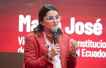 La vicepresidenta María José Pinto. FOTO: @Vice_Ec.