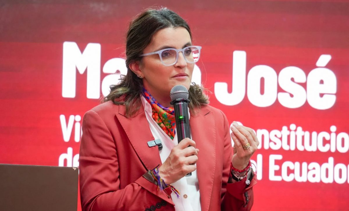 La vicepresidenta María José Pinto. FOTO: @Vice_Ec.