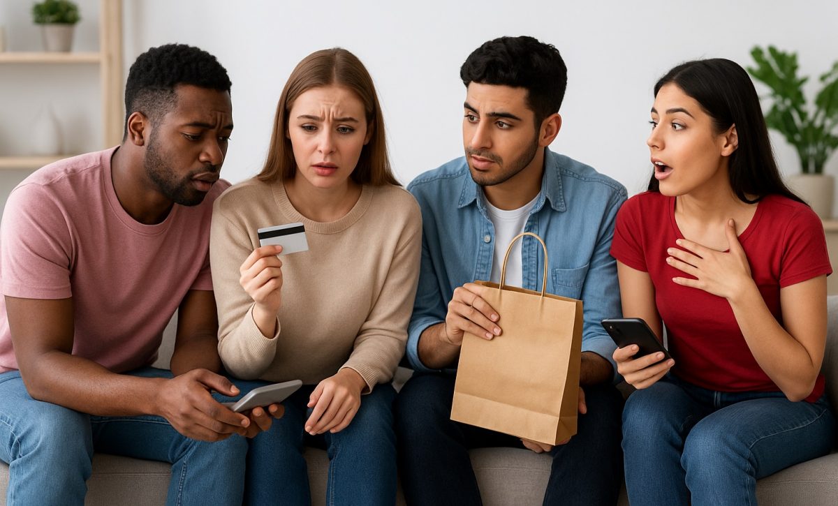 La conexión entre deudas y compras emocionales preocupa a expertos. FOTO: Inteligencia Artificial (ChatGPT).