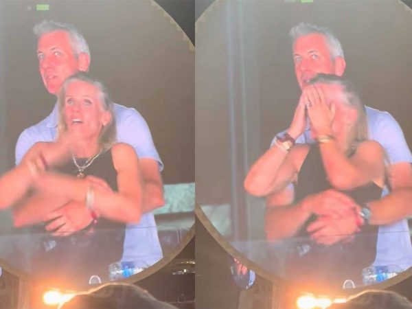 El video de la Kiss Cam, grabado durante el concierto de Coldplay en el Gillette Stadium de Boston, captó a Andy Byron y Kristin Cabot en una situación comprometedora. FOTO: Captura de pantalla.