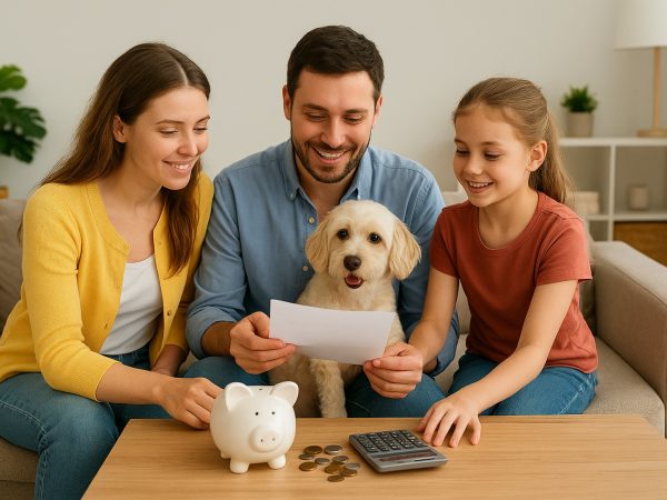 Organizar el presupuesto familiar incluye considerar los gastos en mascotas. FOTO: Inteligencia Artificial (ChatGPT).