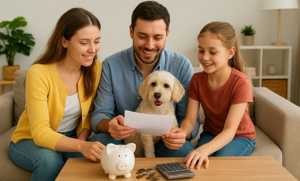 Organizar el presupuesto familiar incluye considerar los gastos en mascotas. FOTO: Inteligencia Artificial (ChatGPT).