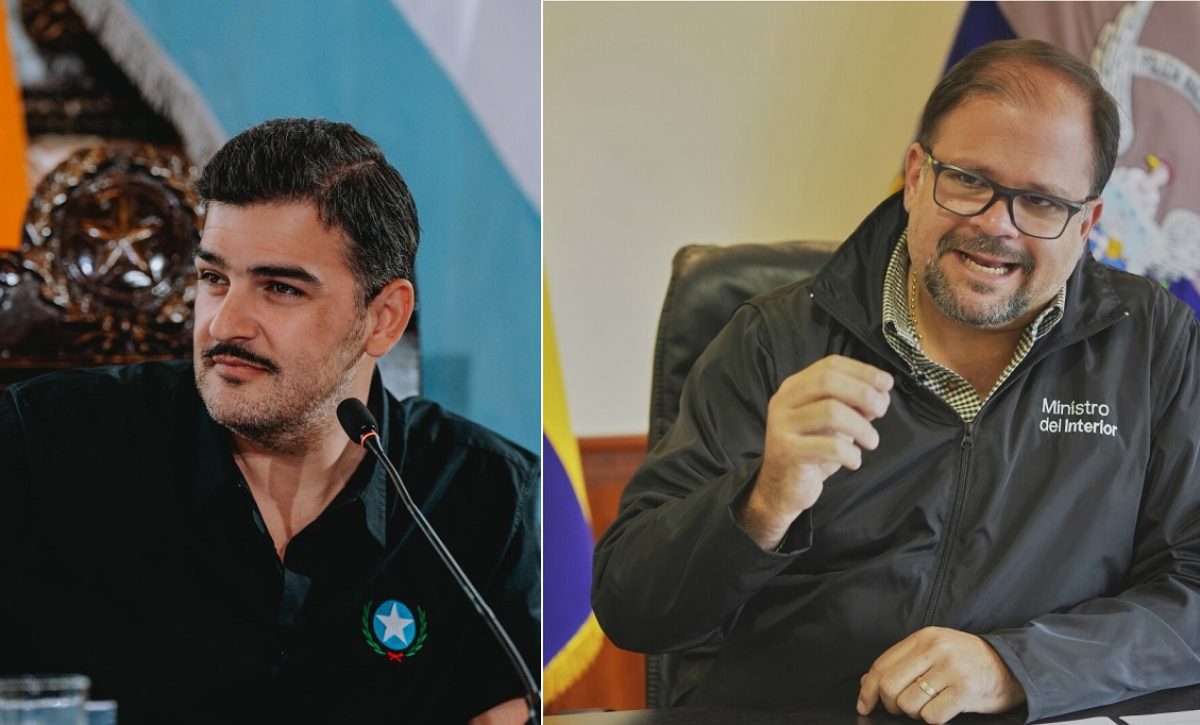 Aquiles Alvarez, alcalde de Guayaquil, junto a John Reimberg, ministro del Interior. FOTO: Composición.