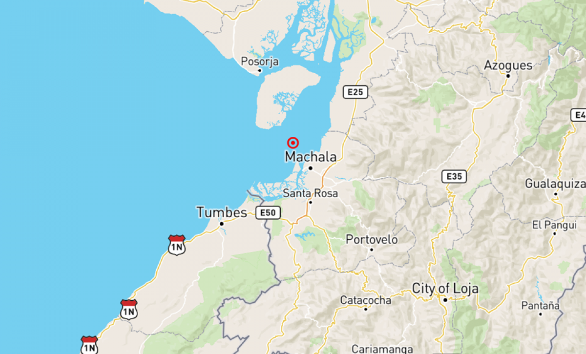 Un sismo de 3.5 grados se registró en la provincia de El Oro la madrugada del 30 de agosto. Afortunadamente, el temblor fue leve y no dejó daños materiales.