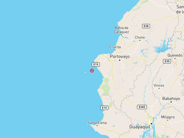 Reportan sismo de 3.9 grados a 38 km de Puerto López, sin daños