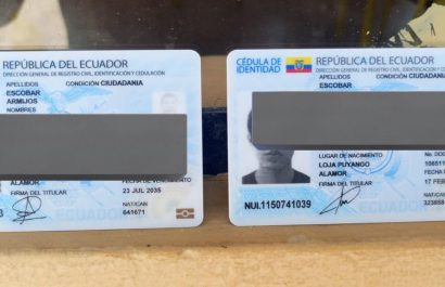 Cédulas usadas en el caso de suplantación de identidad durante el referéndum y consulta popular 2025.
