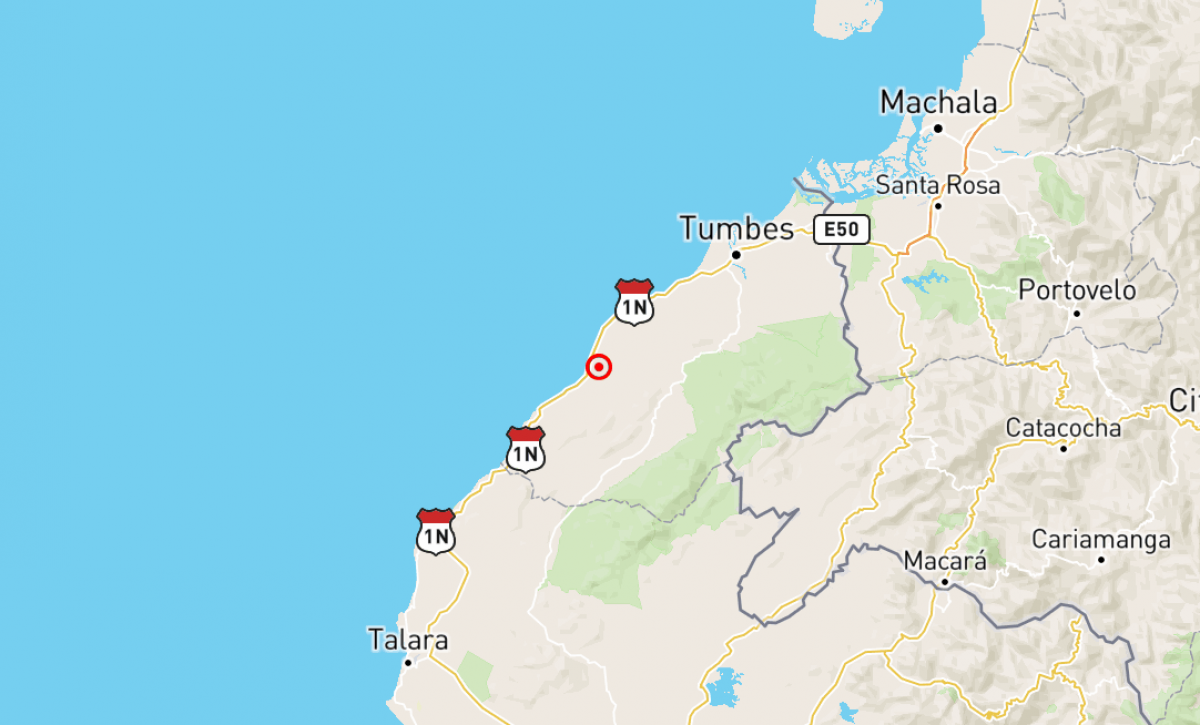 Fuerte sismo sorprende al amanecer en la frontera Ecuador–Perú
