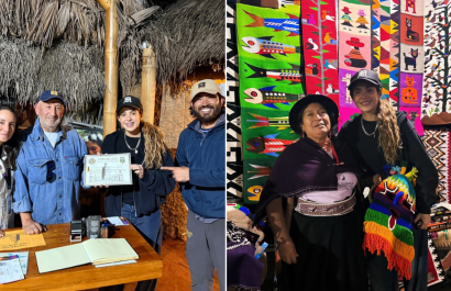 Una de las fotos que compartió el museo y la gráfica que publicó Shakira.