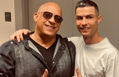 La fotografía que compartió Vin Diesel junto a Cristiano Ronaldo.