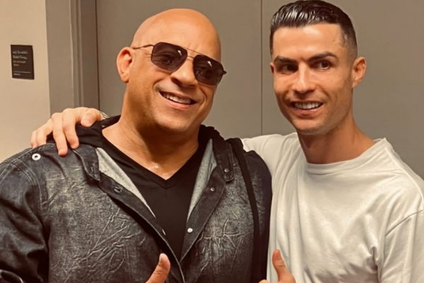 La fotografía que compartió Vin Diesel junto a Cristiano Ronaldo.