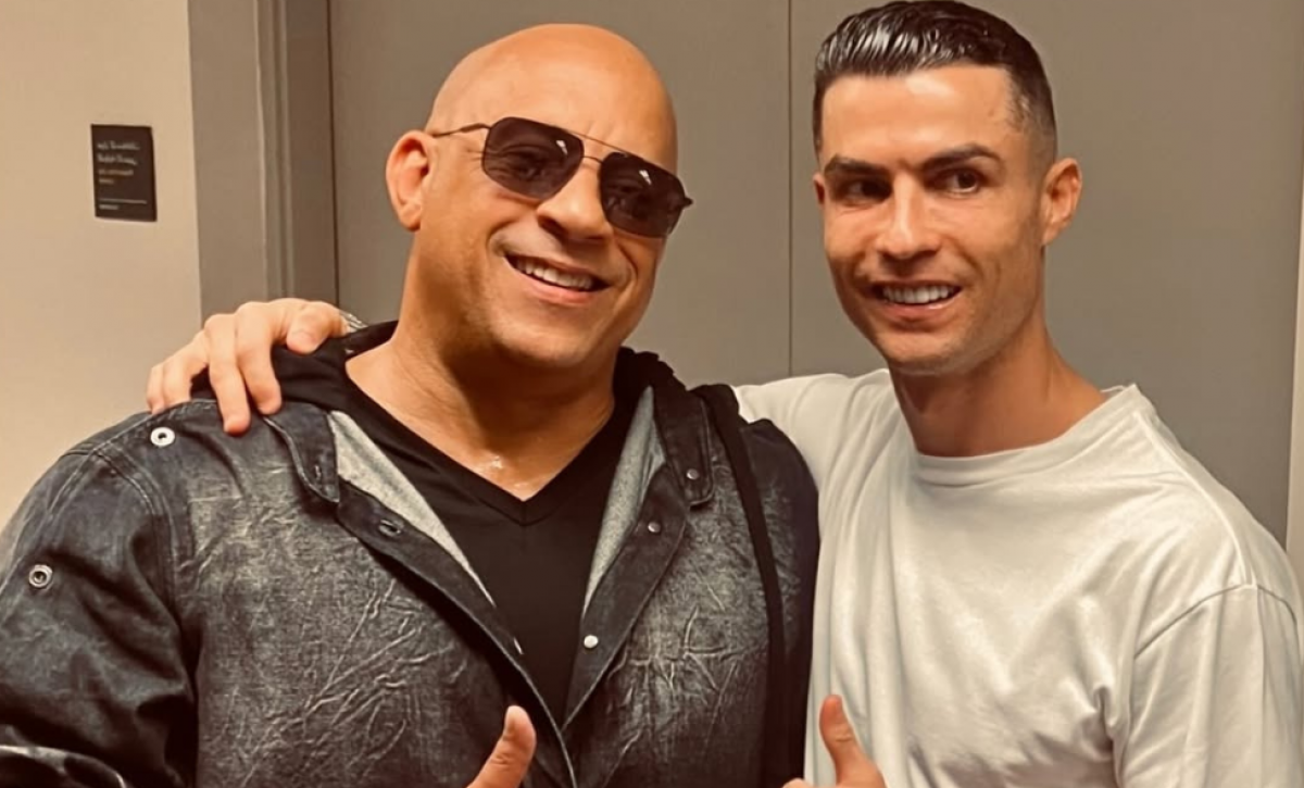 La fotografía que compartió Vin Diesel junto a Cristiano Ronaldo.