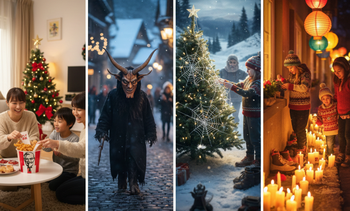 Las tradiciones navideñas cambian entre países.